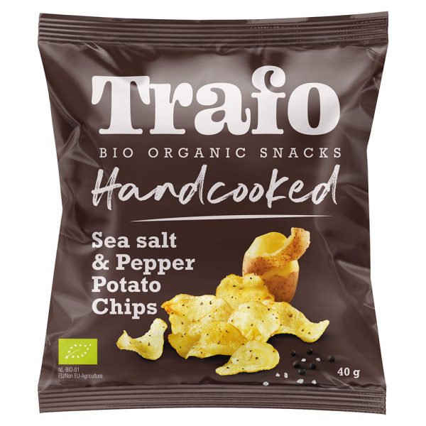 Trafo Organic Handcooked Salt & Pepper Crisps 40g Cheap