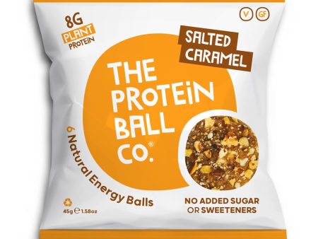 The Protein Ball Co Salted Caramel Protein + Vitamin Balls Plant Protein Snack 45g Cheap