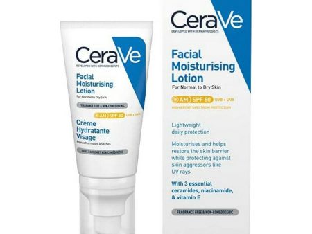 Sun Block CeraVe Facial Moisturising Lotion Spf 50 52 ml Online now